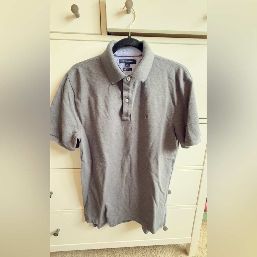 Tommy Hilfiger Gray Polo Shirt Classic Style